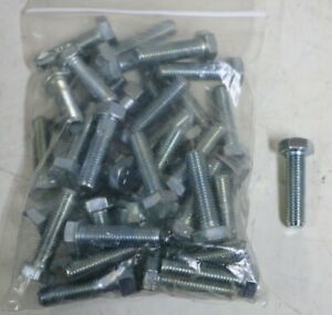 (40 pc) M12 x 1.75 x 45mm Hex Cap Screw Bolts Grade 10.9 Zinc Plated