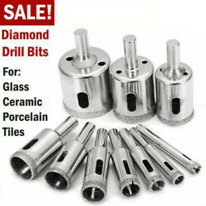 10pcs/kit Diamond Drill Bits for Glass Ceramic Porcelain Hole Maker Saw Cutting