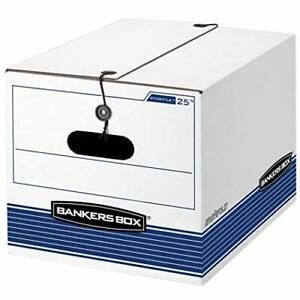 Bankers Box LIBERTY Medium-Duty Storage Boxes FastFold String and Button Lett...