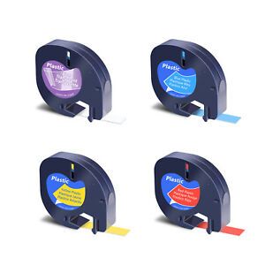 4Colors 16952 91332 91333 91335  Label Tape Set for Dymo LetraTag LT100H