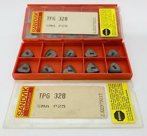 Sandvik Coromant TPG-328 Carbide Inserts  /Grade K68  -  LOT OF 20 NEW