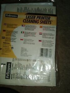 Fellowes 99771 Laser Printer Cleaning Sheets-12 Pk.