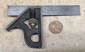 L.S.S. CO. STARRETT NO.4 HARDENED 4” COMBINATION SQUARE