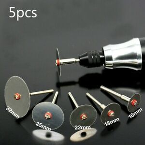 5Pcs/set Stainless Steel Slice Metal Cutting Disc with Mandrel for Dremel Rotary