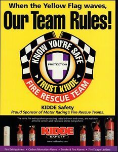 1998 KIDDE SAFETY Print Ad Advertisemen, Fire Extinguishers, Fire Rescue Teams