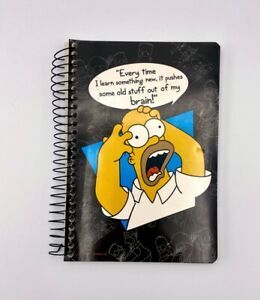 THE SIMPSONS Homer Simpson spiral notebook and Waylon Smithers sticker