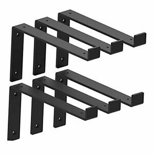 Shelf Brackets Lip Brackets, Heavy Duty Industrial Forged Steel Metal 10 Inch