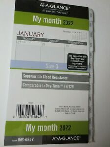 AT-A-GLANCE 2022 Monthly Planner Refill - Size 3
