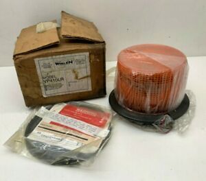 Whelen VP410LR Industrial Low Profile Amber Strobe 12/24VDC 10-Watt 3/4&#034; Thread