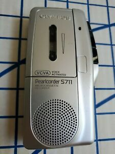 Olympus Pearlcorder S711 Handheld VCVR Microcassette Recorder Tested