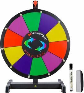 Voilamart 15 Tabletop Spinning Prize Wheel, Spin The Wheel Dry Erase, 10 Slots
