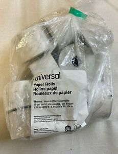 Universal Thermal Printing Paper Rolls, 1.75-in x 230-ft, White, 10/Pack