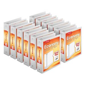 Cardinal Economy 3-Ring Binders, 3&#034;, Round Rings, Holds 625 Sheets, ClearVue of