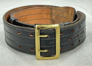 Vintage Don Hume B101 Men&#039;s Size 36 Thick Black Leather Wide Duty Belt