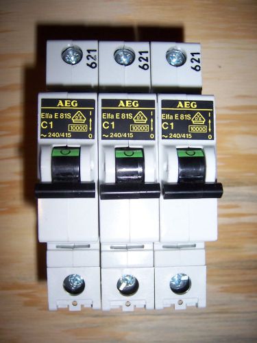 EEControls AEG Circuit Breaker 1A 1Pole ME81S-C1 (3 units)