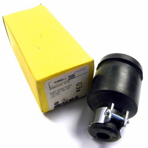 Brand new hubbell incandescent socket black rubber keyless type  model 3595 for sale