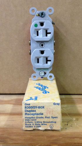 Eagle electric 8300gy-box hospital grade  20a 125v gray - new in box for sale