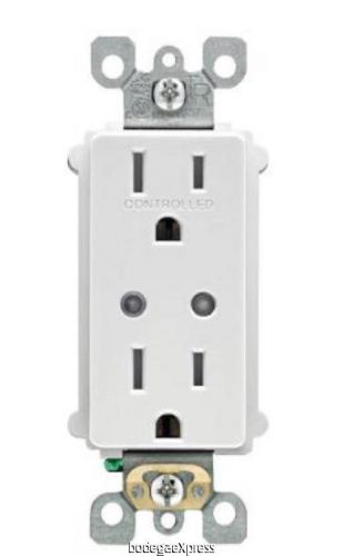 Leviton 15amp scene capable receptacle with led locator white r02-dzr15-1lz for sale