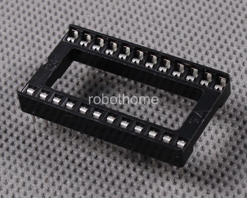 10PCS DIP 24 pins wide IC Sockets Adaptor Solder Type Socket brand new