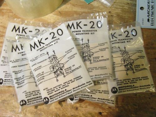 To-3 transistor sockets with mounting hardware motorola kit mk-20 qty 6 mtg kits for sale