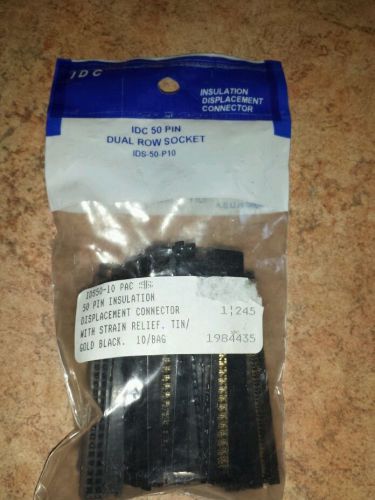 IDS-50-P10 dual row socket with strain GOLD NEW 10 qty. in bag