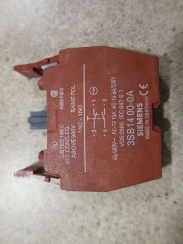 Siemens 3sb14 00-0a contact block (lot of 6) for sale