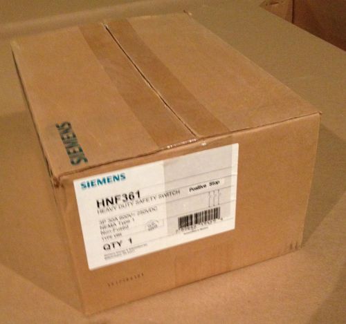 New Siemens HNF361 30A 600V Disconnect Switch