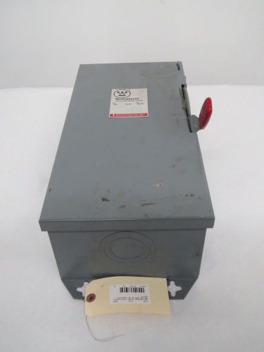 Westinghouse hfn261 10hp fusible 30a amp 600v-ac 2p disconnect switch b311507 for sale