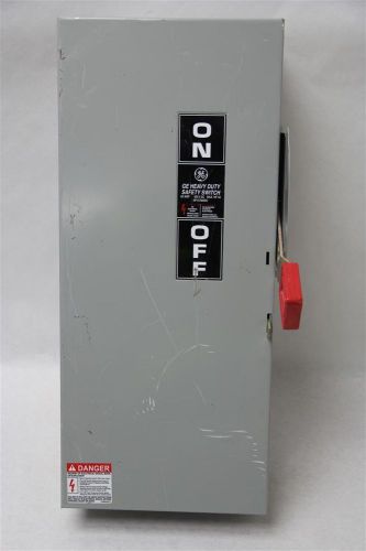General electric ge safety switch th3362 w/ 60a/600vac, 3 trionic trs35r fuses for sale