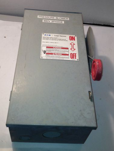 EATON CUTLER HAMMER DH362FRK 60 A 600 V 3 P SAFETY SWITCH USED