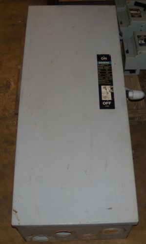 Siemens 400 amp safety switch JN325 disconnect 240 VAC fused ITE