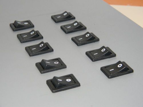 Aviation miniature rocker switch set of 10, arcoelectric 3/16 spade, crimps incl for sale