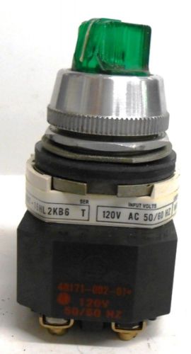 Allen bradley, illuminated selector switch, 800t-16hl2kb6-t, 120vac for sale