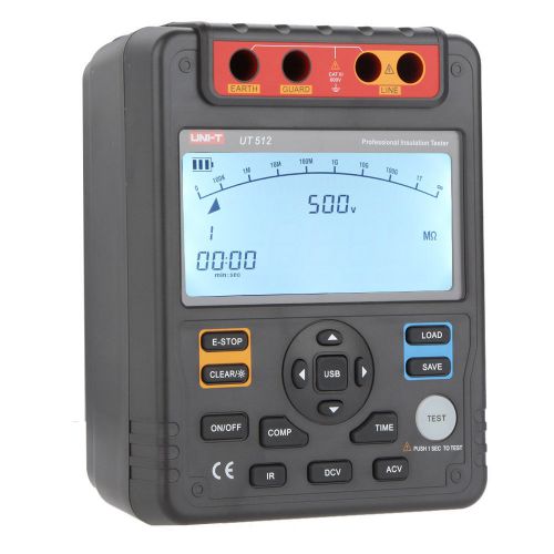 Digital Insulation Resistance Testers Voltmeter Auto Range 2500V 100Gohm