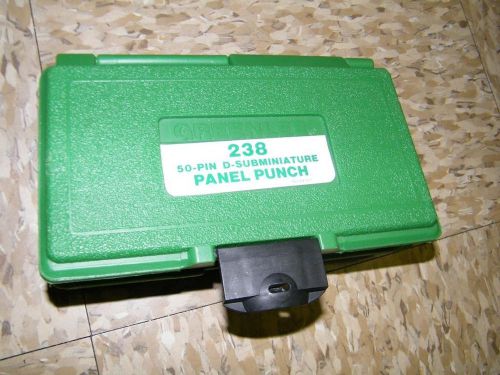 greenlee 50 pin d-subminiature panel punch model 238