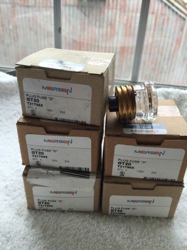 Merrsen 5 box gt 20 20 amp 125 vac screw/twist in glass fuses 20 total fuses for sale