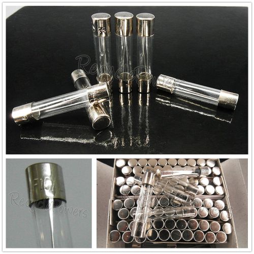 50 x 10a 250v quick fast blow glass tube fuses 6 x 30mm lot of 10000ma for sale