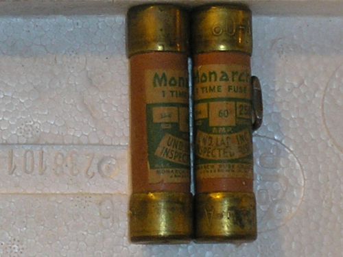 (LOT OF 2)Monarch 60A 250v one time fuse