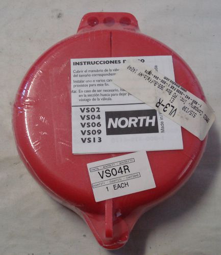 NORTH SAFETY VS04R VALVE LOCKOUT 2 1/2IN TO 5IN DIAMETER,RED
