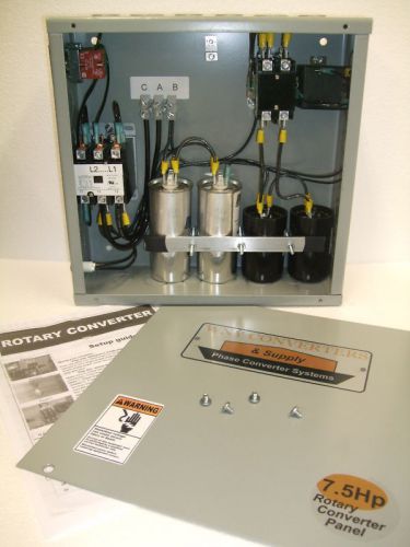7.5 hp phase converter control panel converter rotary made in usa rp07 for sale