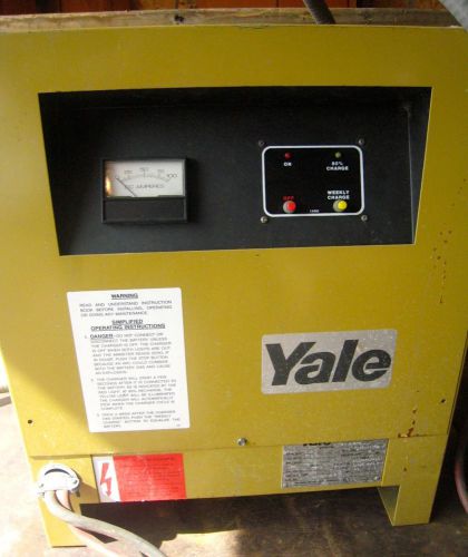 Yale model 3yn6-450 battery charger, 208/240/480 vac, 12 vdc, 86 amps, 6 cells for sale
