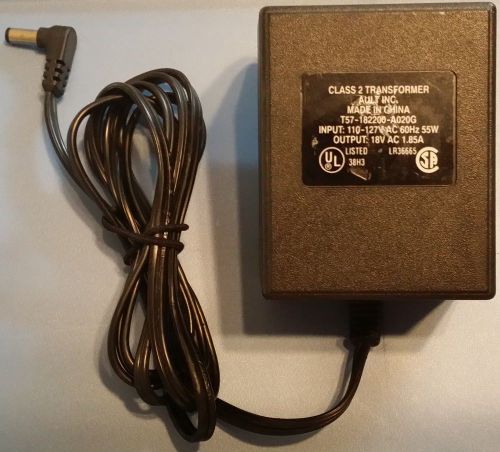 AULT INC T57-182200-A020G AC ADAPTER POWER SUPPLY, 18VAC 1.85A OUTPUT, 110-127V