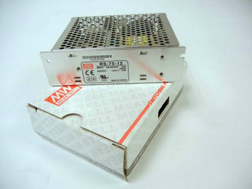 Meanwell rs-75-12 switching power supply 100vac, 2.0a bnib-wow!! for sale