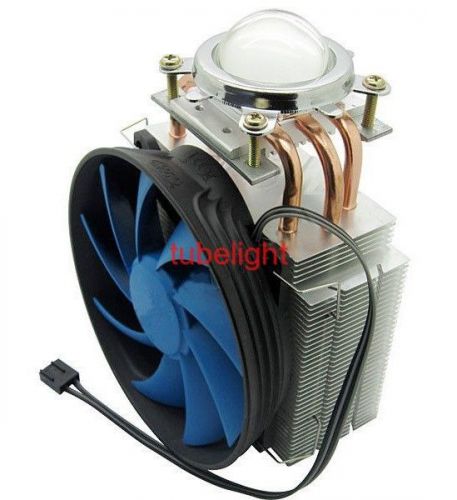 Aluminum heatsink fan dc12v w/45mm lens &amp; holder kit for 50w-100w high power led for sale