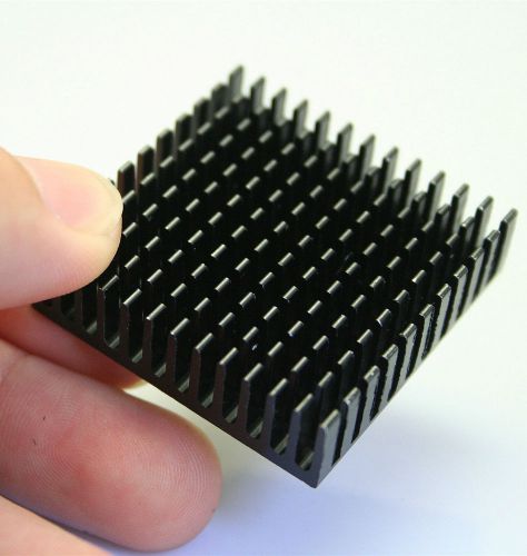 10pc lots x 40*40*11mm black aluminum heat sink chip for ic led power transistor for sale