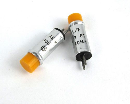 (100) Littelites 900-101X-082AT Lamp Cartridge Panel Indicator Yellow 6.3V NOS