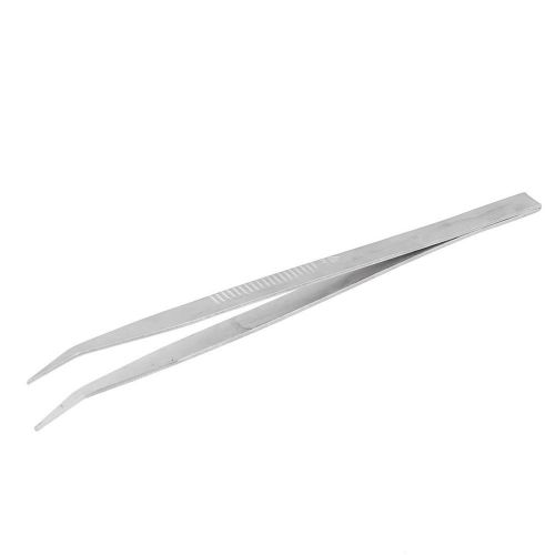 185mm length silver tone metal curved tweezers handy tool set for sale
