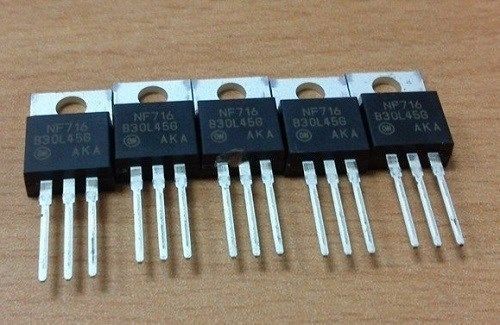 5PCS X MBR30L45CTG ON DIODE SCHOTTKY 45V 15A TO220AB