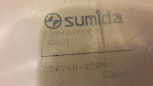 2x SUMIDA CDR74B-220MC , SMD COIL INDUCTOR 22uH