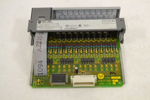 Allen bradley 1746-itb16 slc 500 fast dc sink input module ser c 30v-dc b304874 for sale